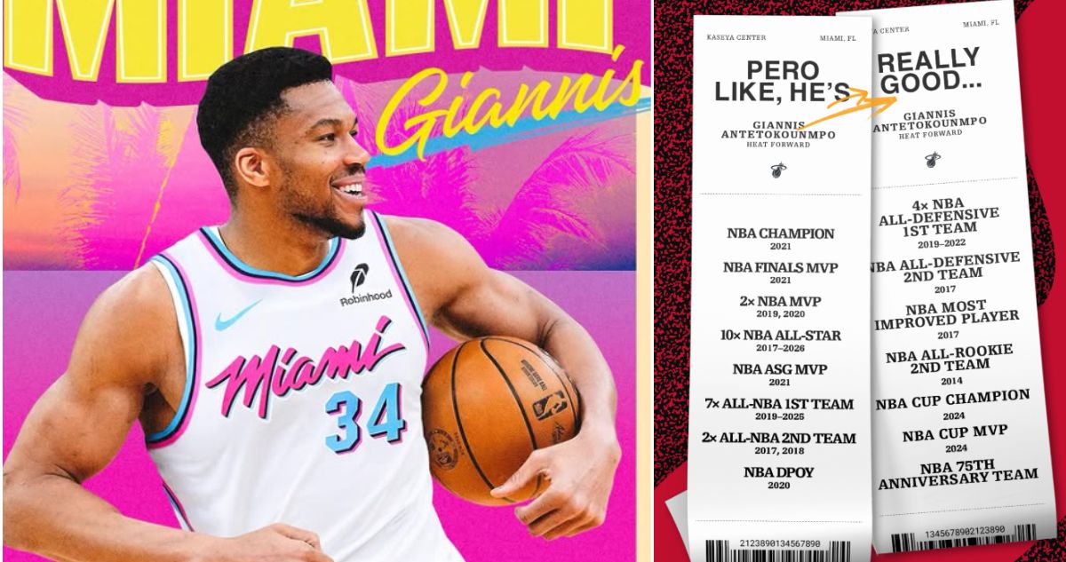 Giannis Antetokounmpo se une al Miami Heat en la NBA