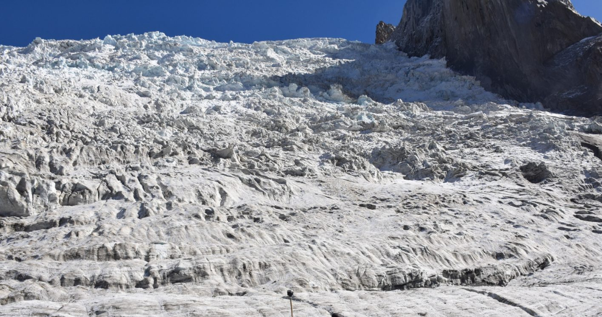 Foto del glaciar Universidad | La cordillera de Chile central se está calentando y derrite glaciares incluso en invierno