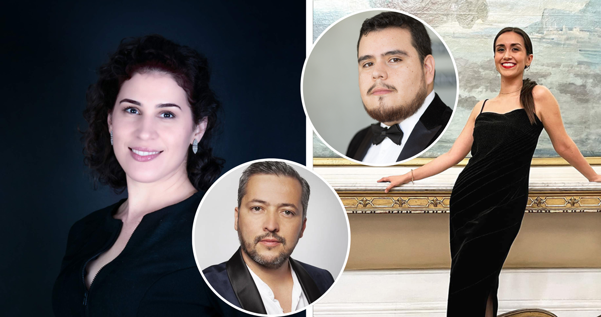 Gran Sala Sinfonica artistas Carolina Farias, Pilar Garrido, Christian Senn y Gonzalo Quinchahual