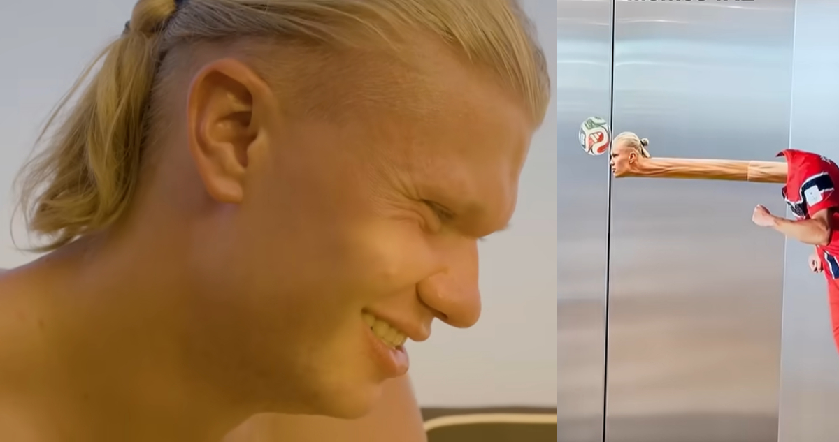 Las risas de Erling Haaland repasando sus mejores memes