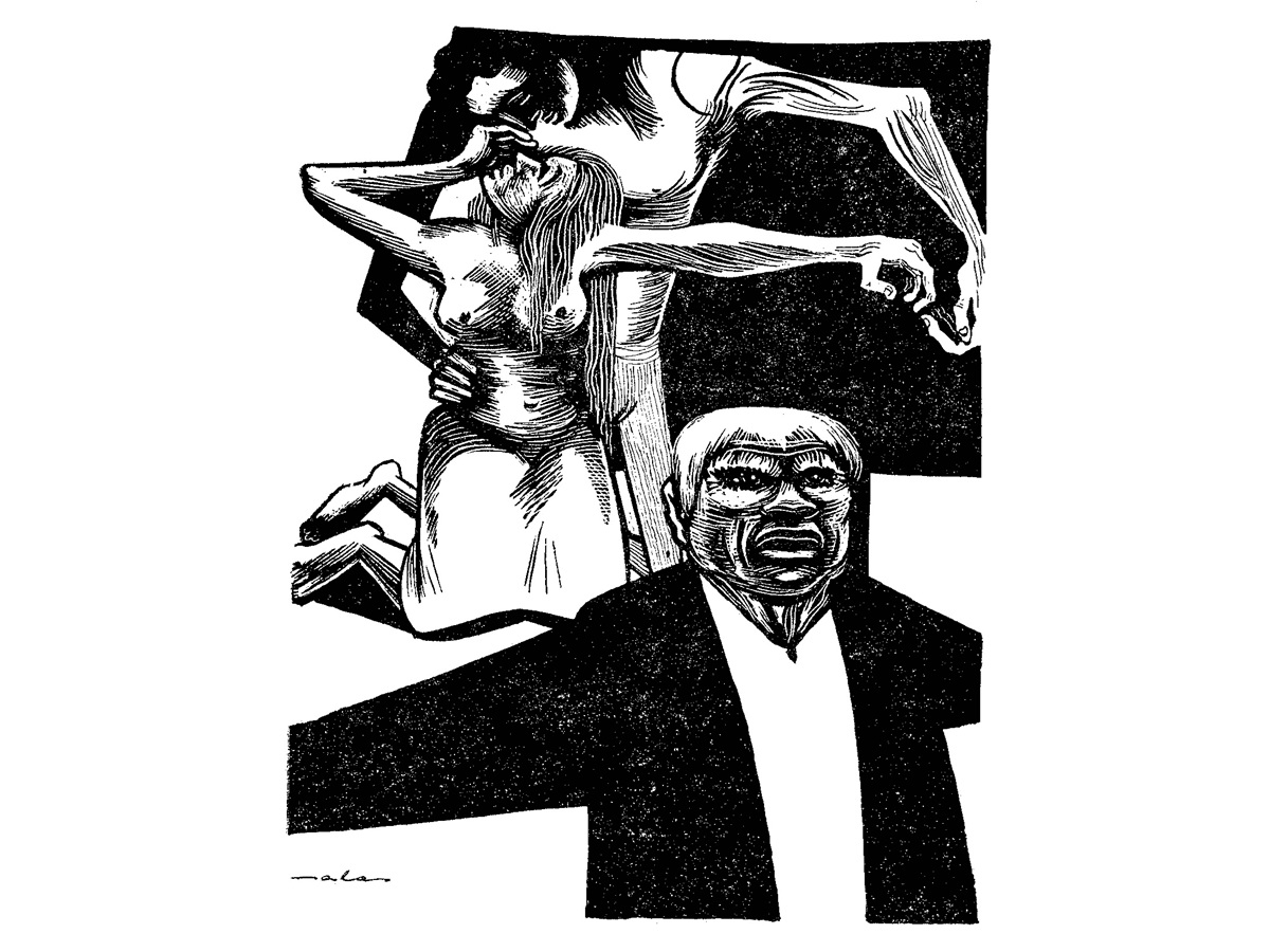 Ilustración de Los muchachos del Bar Pompeya, Osvaldo Salas.