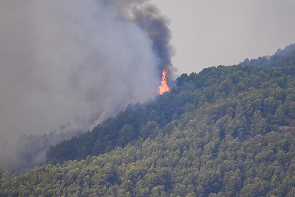 Incendio en Castillo de Onda (Castellón) 