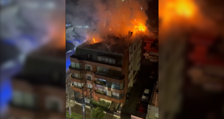 Incendio afectó quinto piso de edificio habitacional en sector Pedro de Valdivia de Concepción