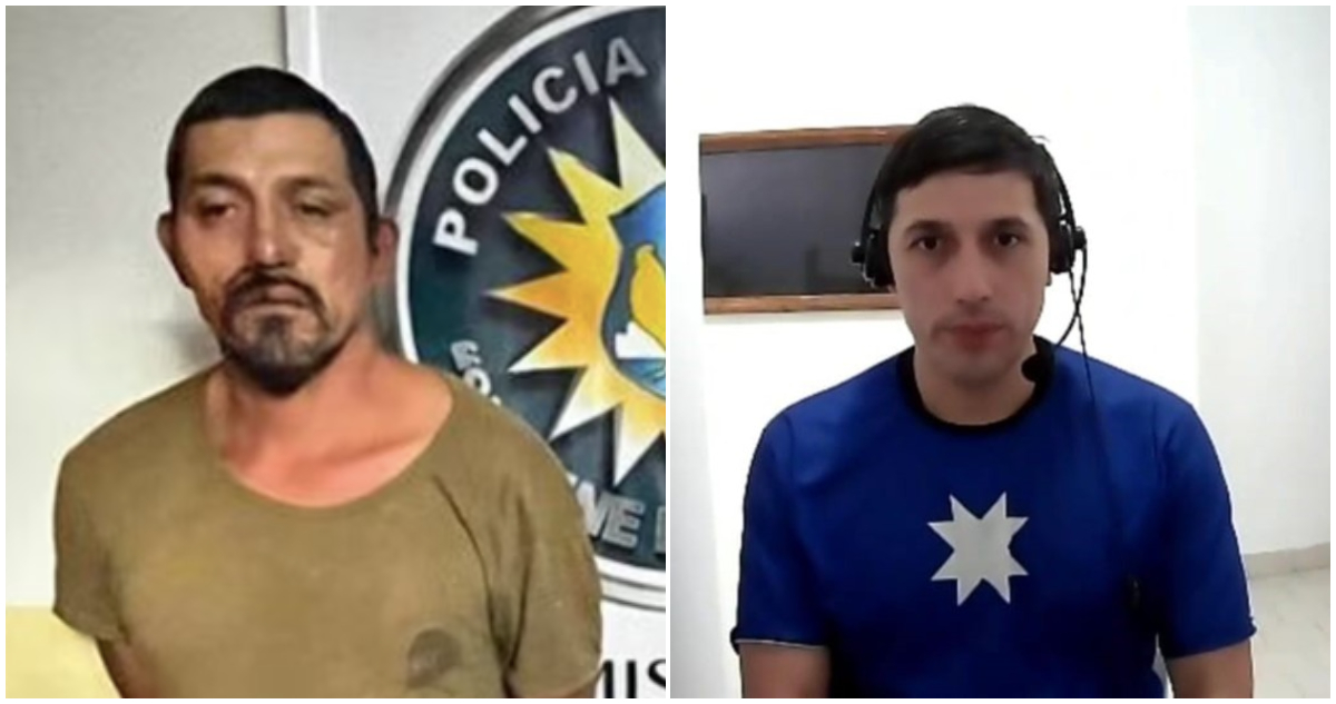 Jones Huala en enero de 2025 (i) y una imagen actual (d) | Clarín