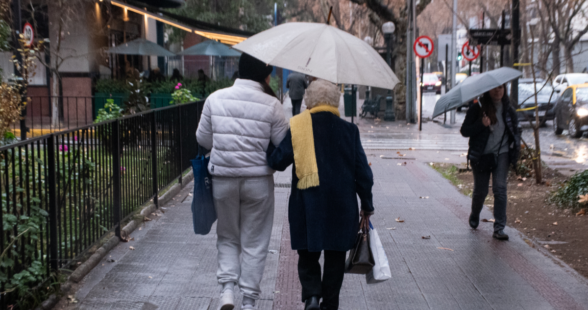 Foto de un día de lluvia para ilustrar nota sobre los sistemas frontales