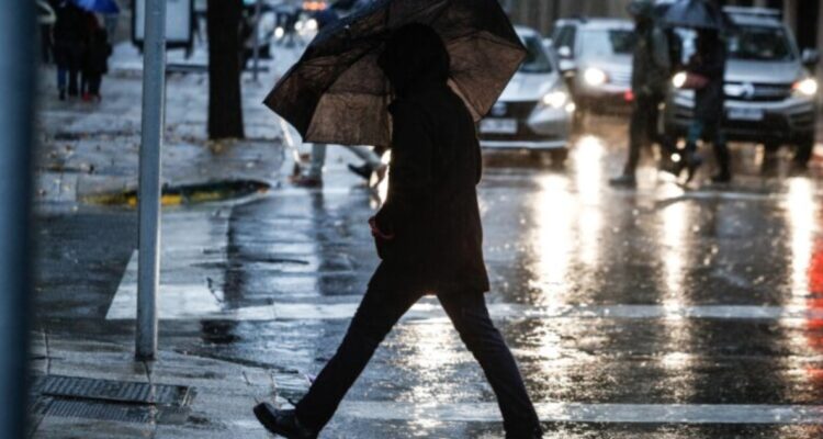 Llluvia y viento en sistema frontal en la región del Bío Bío
