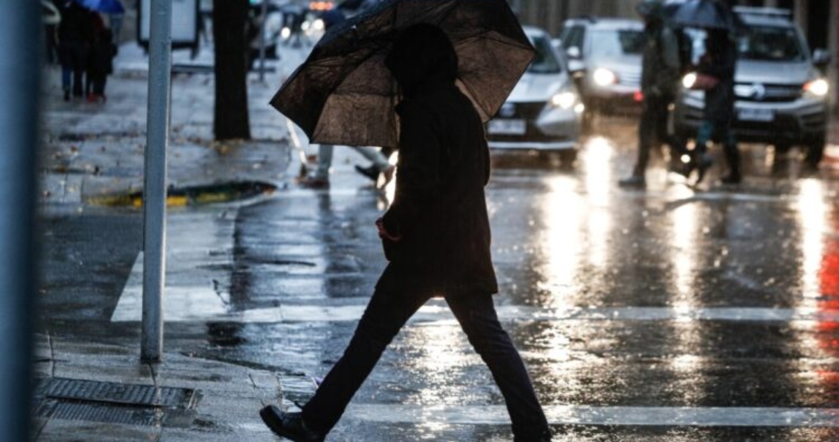 Llluvia y viento en sistema frontal en la región del Bío Bío