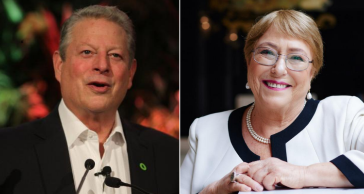 Los elogios de Al Gore a Bachelet en plena carrera a la ONU: "Sería una secretaria general fantástica"