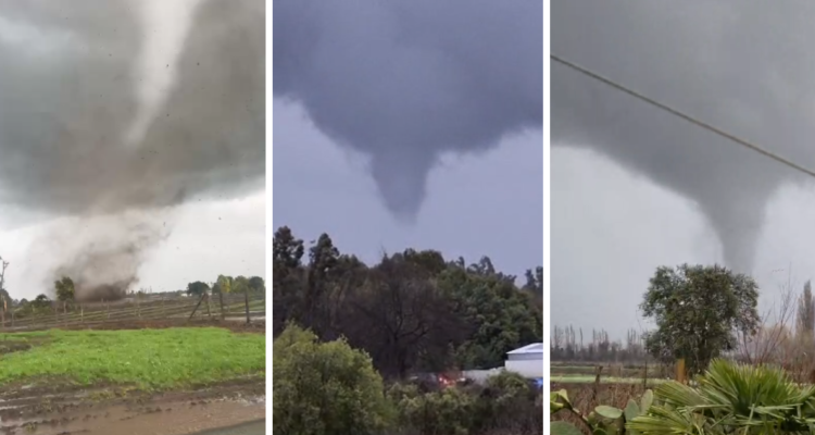 Nubes tornádicas en Ñuble