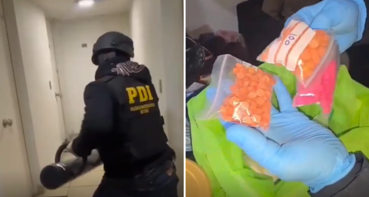 PDI detiene a ocho personas e incauta $228 millones en ketamina y éxtasis en Santiago
