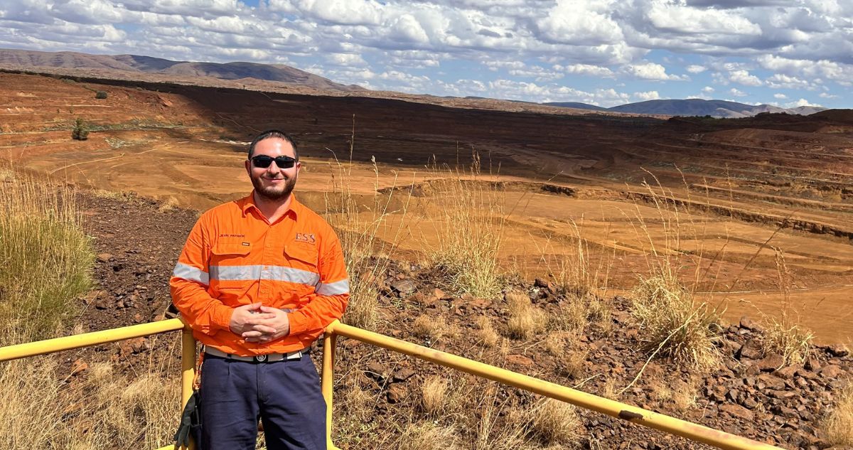 Jean Patrick Mardones en la Mina Yandi de BHP en Juna Downs | Cedida