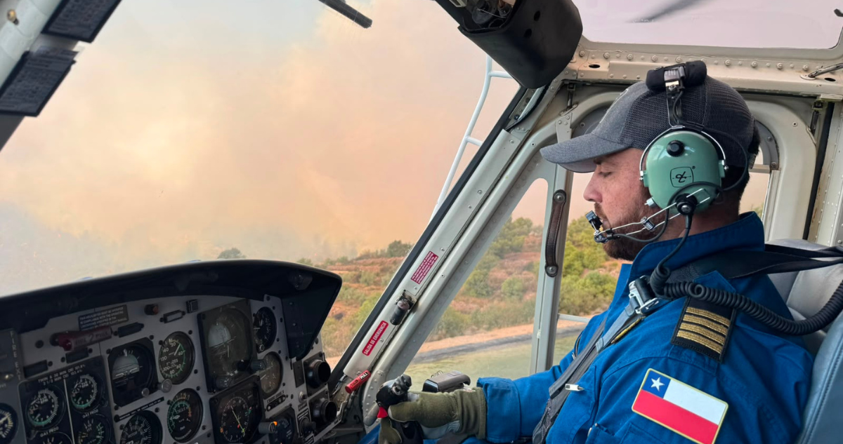 El Comandante de Aeronave chileno Juan Arriagada Mella