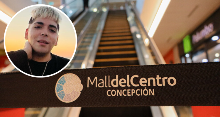 Diego Pánico y logo del Mall del Centro Concepción