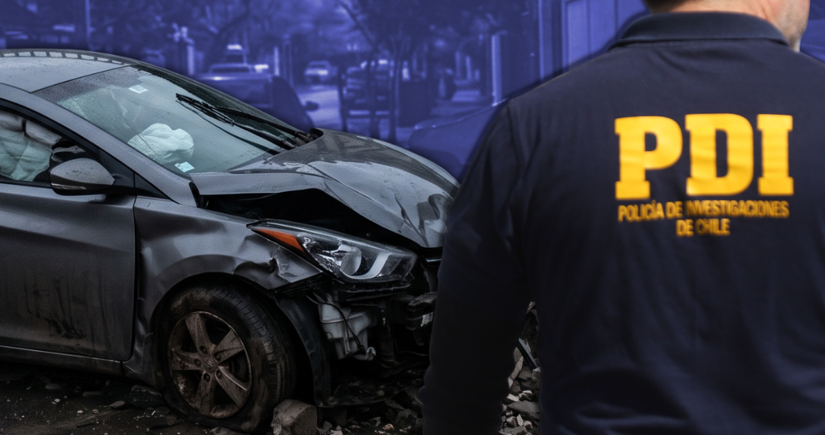 PDI con automóvil chocado a un lado