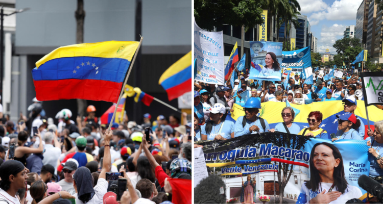 Venezuela vive día de protestas del Chavismo, por natalicio de Chávez, y oposición pidiendo elecciones