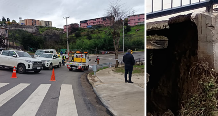 Viña: suspenden tránsito en principal acceso a El Olivar por afectación en puente de calle Tamarugal
