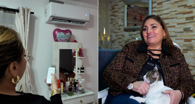 “Mis nietos son asmáticos”: vecina de Renca cambió su estufa a leña por un climatizador gratuito
