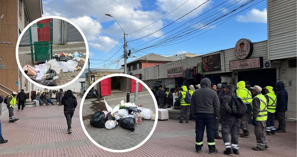 Recolectores de basura de Coronel inician paro indefinido por no pago de sueldos y cotizaciones
