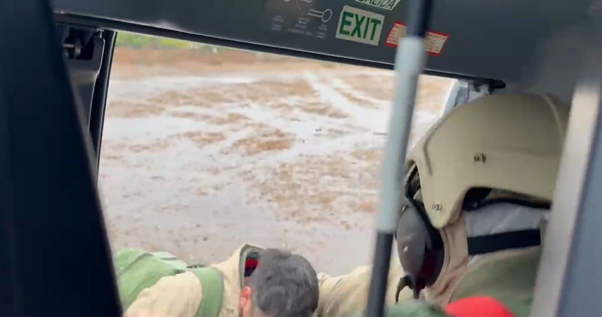 VIDEO | Captan rescate de familia aislada por crecida de río en Monte Patria