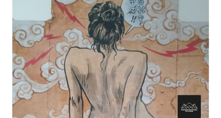 Foto de afiche de la Exposición Líneas y manchas de lo humano | Corporación Cultural de La Reina 