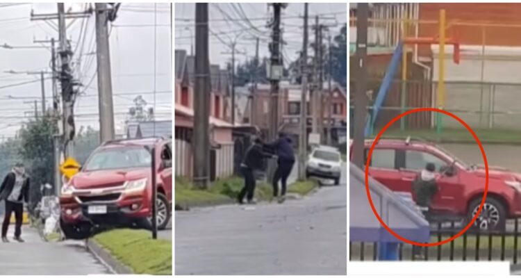 Conductor persigue e intenta atropellar a hombre tras incidente en Temuco: fue detenido