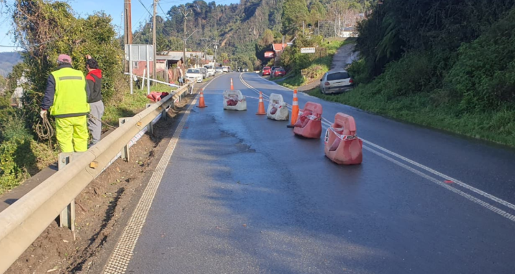 Problemas estructurales tienen restringido tránsito en dos puntos de ruta Valdivia – Niebla