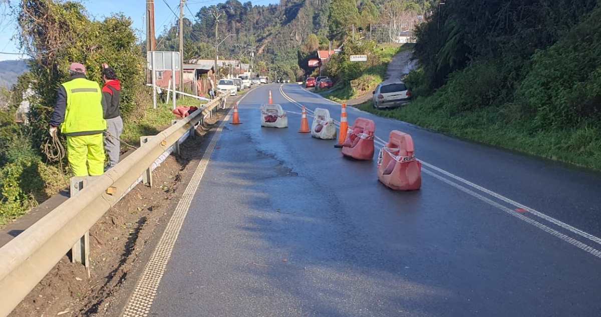 Problemas estructurales tienen restringido tránsito en dos puntos de ruta Valdivia – Niebla