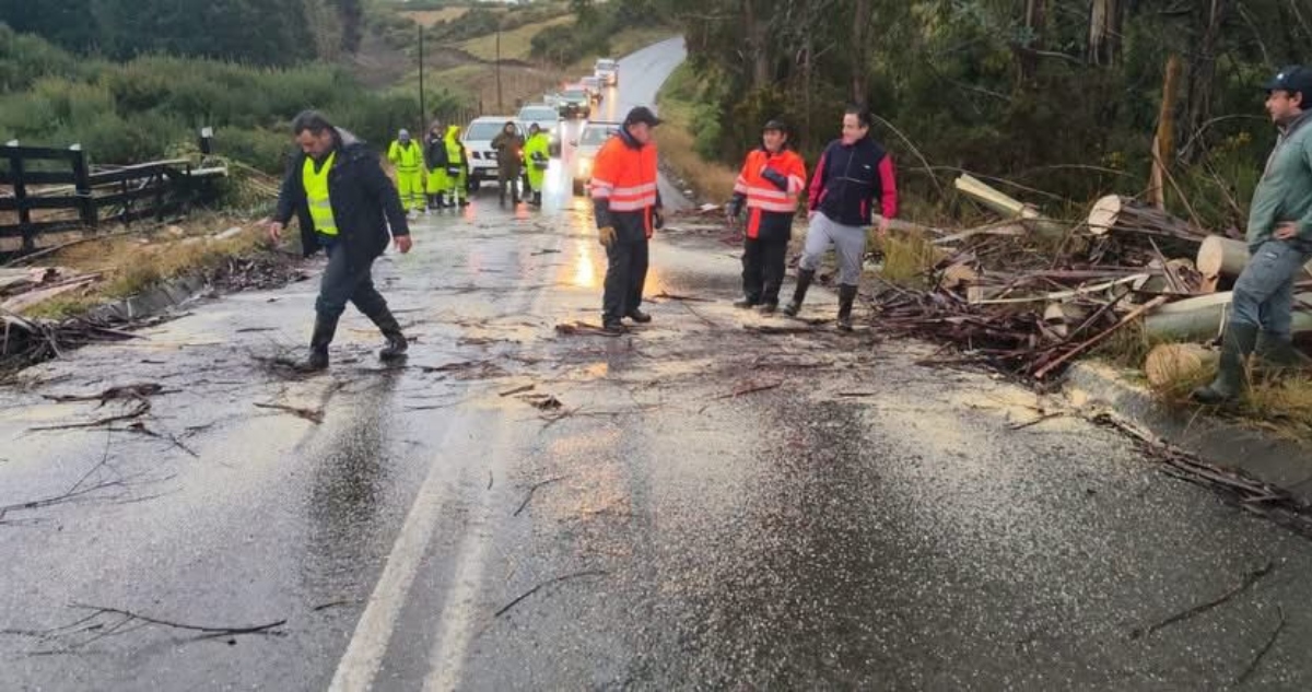 Sistema frontal en la región de Los Lagos