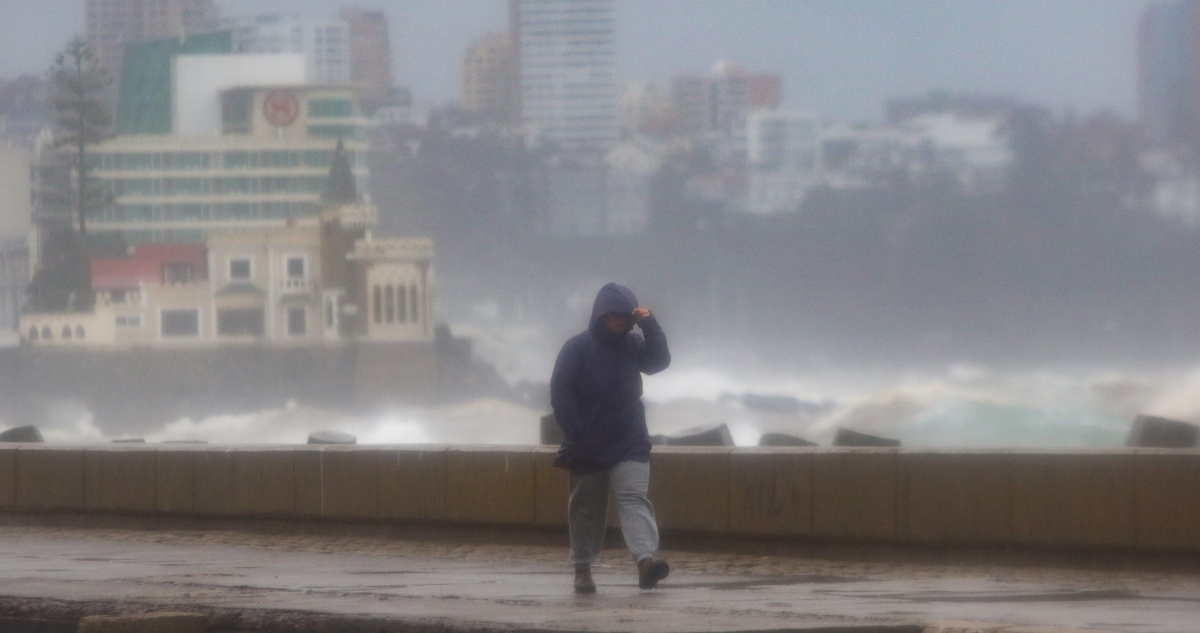 Sistema frontal en la región de Valparaíso Alerta Amarilla