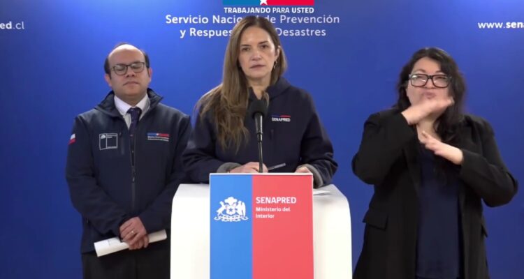 Senapred reporte sistema frontal