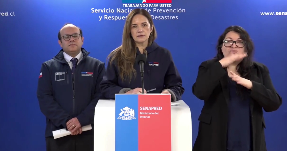 Senapred reporte sistema frontal