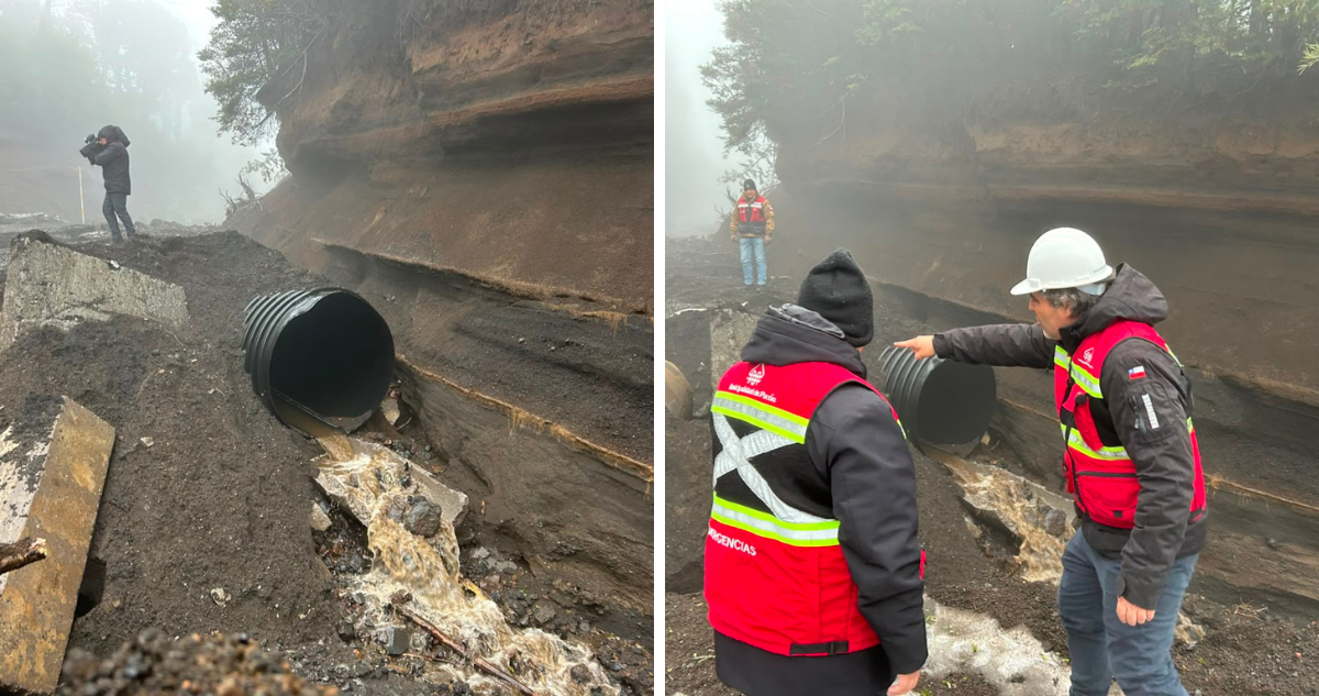 Cierran acceso a centro de esquí en volcán Villarrica por socavón de 2 metros en sector El Playón