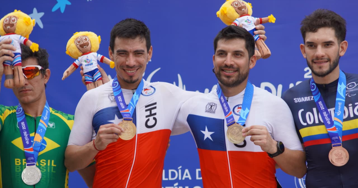 El Team ParaChile celebró su primer oro en Valledupar: tándem masculino ganó el Gran Fondo