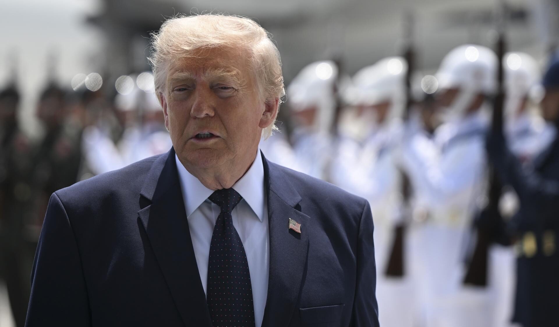 El presidente de EEUU, Donald Trump, en el Aeropuerto Internacional Esenboğa
