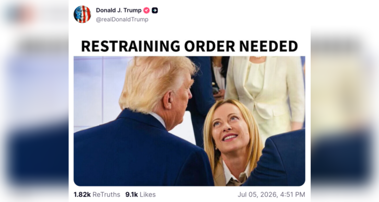 Trump pide una “orden de alejamiento” contra Meloni y gobierno italiano evita reaccionar