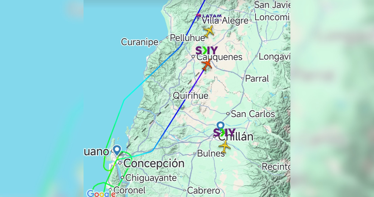 Vuelo de SKY no pudo aterrizar en Concepción debido a fuerte viento: fue devuelto a Santiago