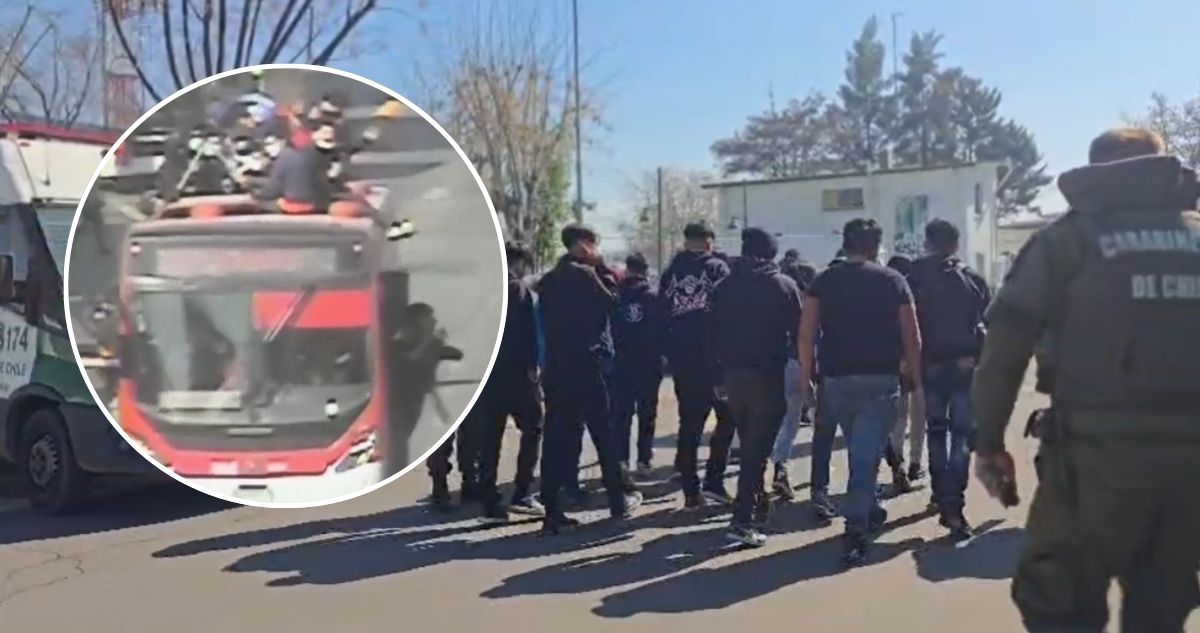 76 hinchas de la “U” detenidos tras tomarse bus RED en previa de “banderazo”: la mayoría son menores