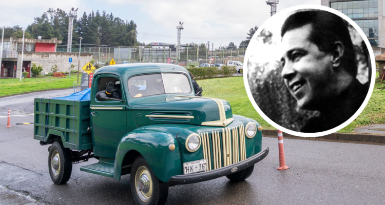 Camioneta verde de San Alberto Hurtado