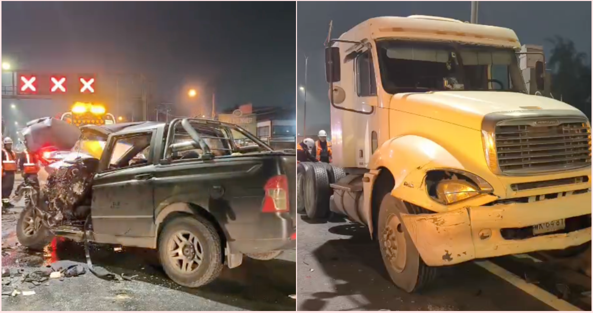 Un muerto deja accidente múltiple que involucró a un camión en la Ruta 5 Norte