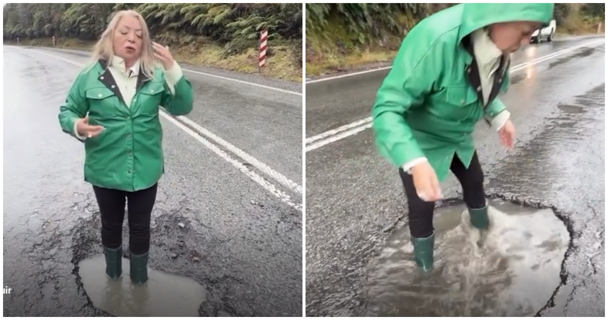 Alcaldesa de Hualaihué, Cristina Espinoza, critica al MOP por baches en Carretera Austral