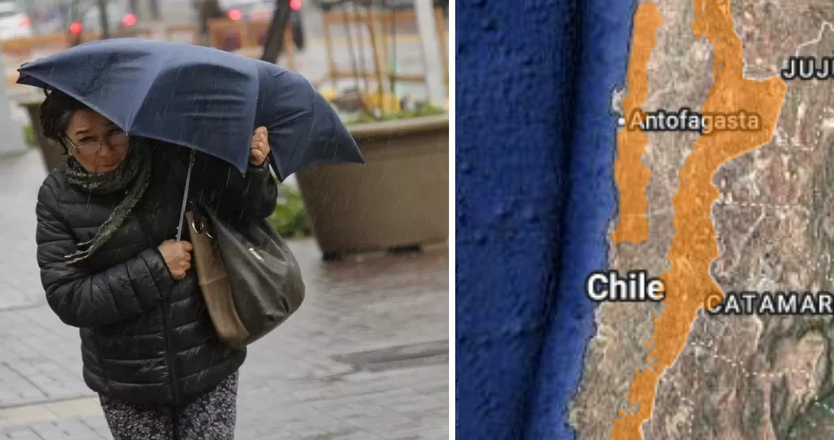 Emiten alerta por vientos de hasta 120 km/h para regiones de Tarapacá, Antofagasta, Atacama y Coquimbo