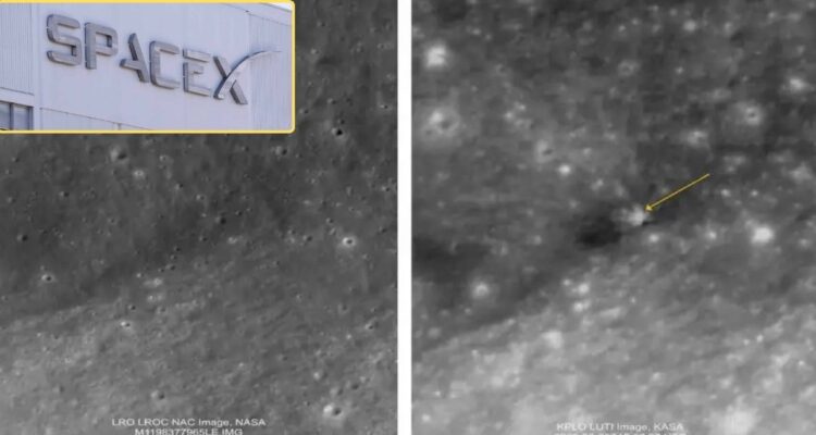 Imágenes espaciales confirman nuevo cráter lunar dejado por cohete de SpaceX estrellado sin control