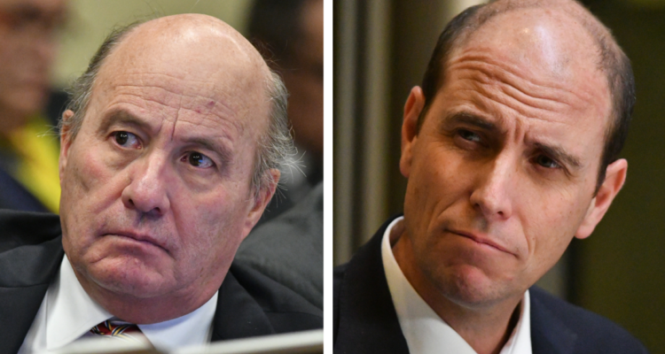 Ministro Quiroz y ministro Arrau.