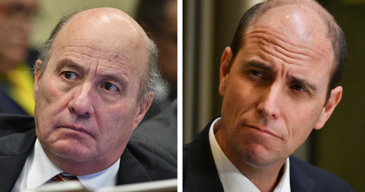 Ministro Quiroz y ministro Arrau.