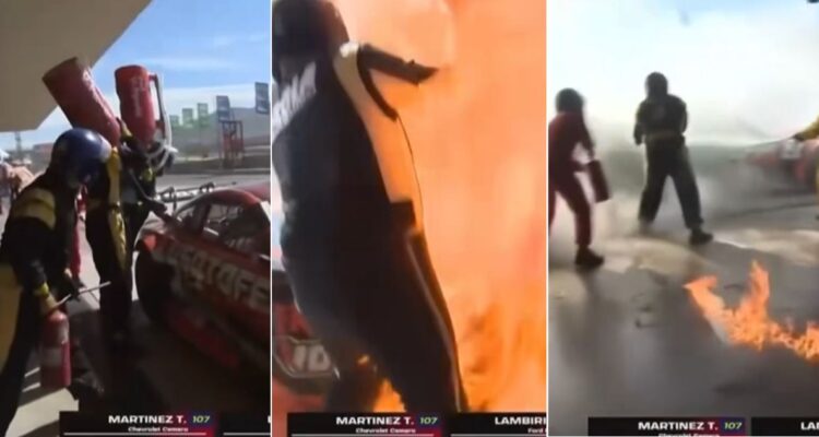 El impresionnte incidente en Turismo Carretera de Argentina: auto se prendió fuego cuando cargaba combustible en boxes
