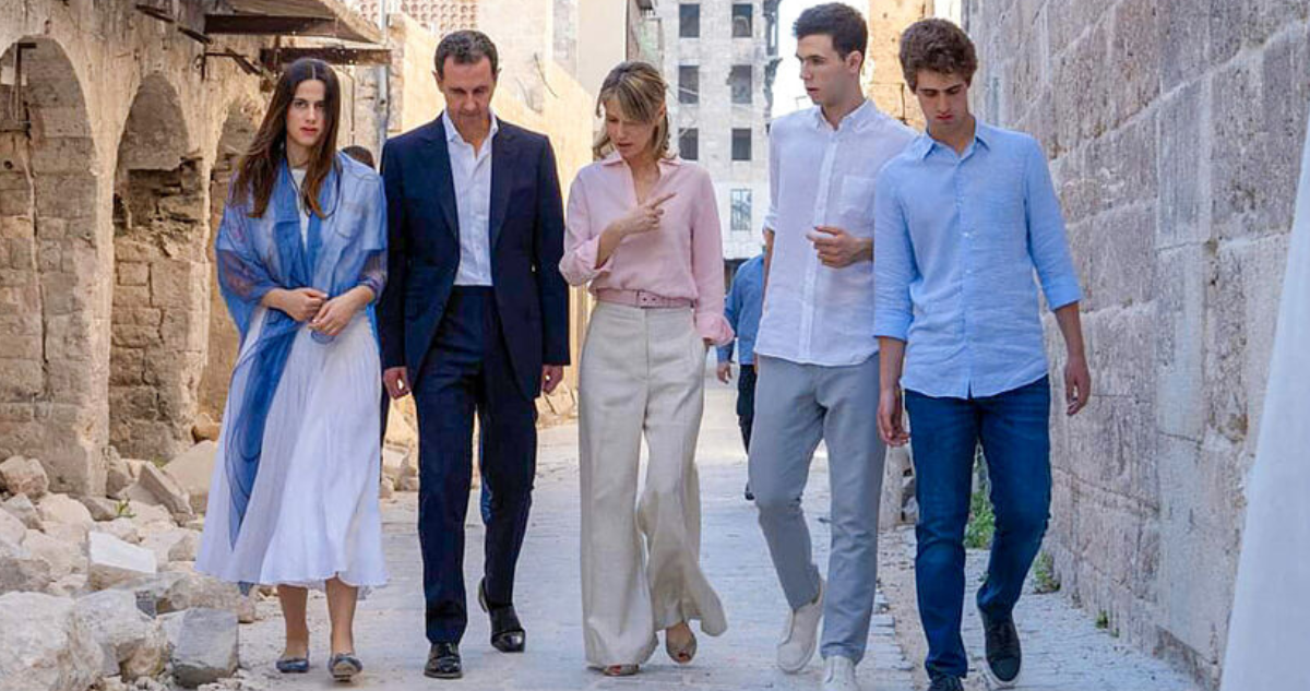 Bashar al-Ásad y su familia en Rusia