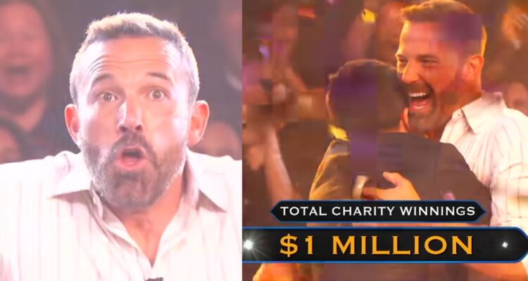 La reacción de Ben Affleck al ganar la suma de 1 millón de dólares en “¿Quién quiere ser millonario?”