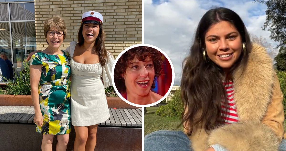 Estefanía Bozzo junto a su madre en Dinamarca