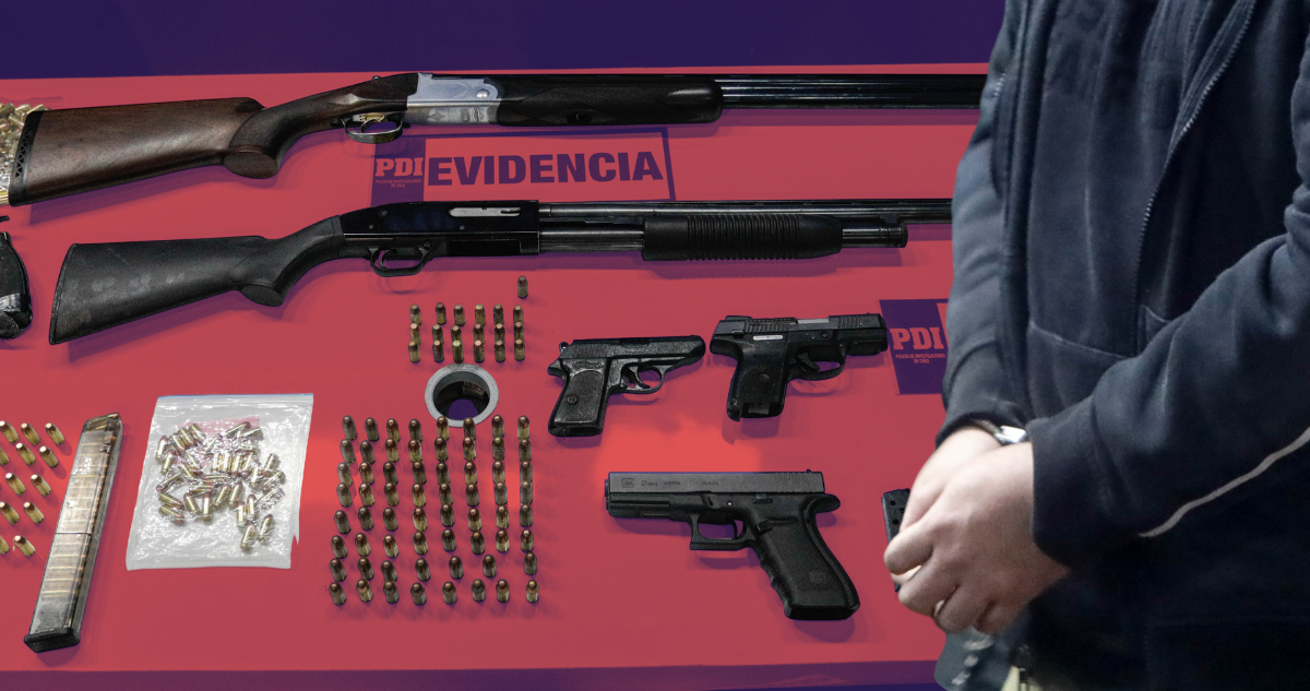 Caen tres sucesores del “Dios de la Guerra”: arsenal incautado habría llegado a Chile desde Argentina