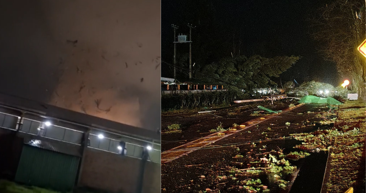 VIDEOS | Paso de tornado causa estragos en la región del Ñuble: hay corte de luz y casas sin techo
